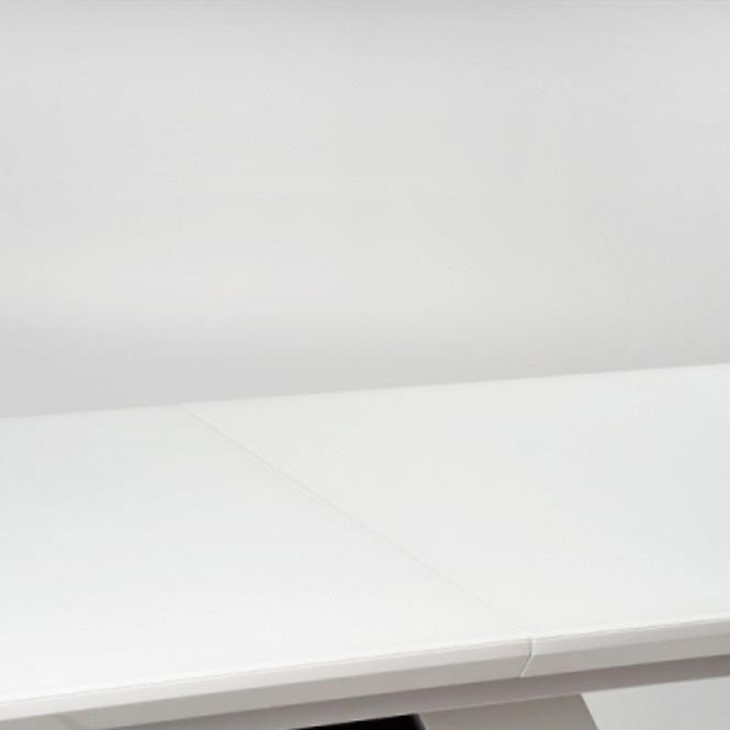 Asztal Mortis 160/200 Mdf – Fehér/Sötét Hamuszürke
