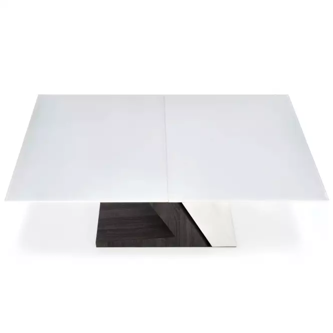 Asztal Mortis 160/200 Mdf – Fehér/Sötét Hamuszürke