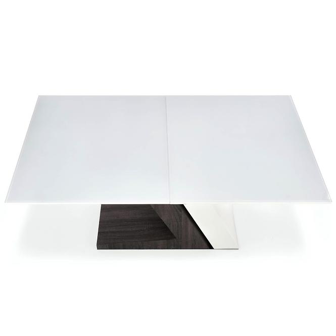 Asztal Mortis 160/200 Mdf – Fehér/Sötét Hamuszürke