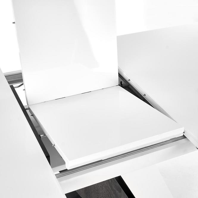 Asztal Mortis 160/200 Mdf – Fehér/Sötét Hamuszürke