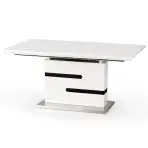 Asztal Monaco 160/220 Mdf/Acél – Fehér/Hamuszürke