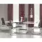Asztal Monaco 160/220 Mdf/Acél – Fehér/Hamuszürke,4