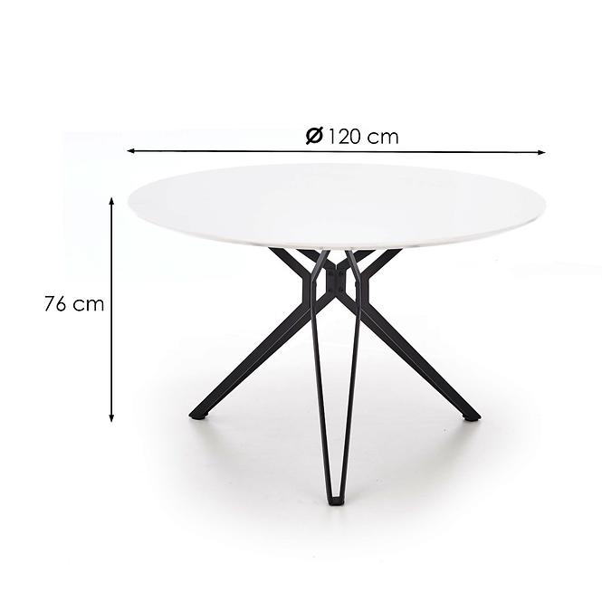 Asztal Pixel 120 Mdf/Acél – Fehér/Fekete,2