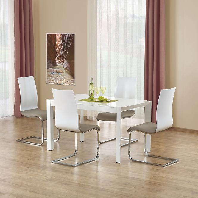 Asztal Stanford Xl 130/250 Mdf/Acél – Fehér