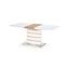 Asztal Toronto 140/180 Mdf/Üveg/Acél – Fehér/Tölgy Aranysárga,2