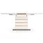 Asztal Toronto 140/180 Mdf/Üveg/Acél – Fehér/Tölgy Aranysárga,4