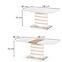 Asztal Toronto 140/180 Mdf/Üveg/Acél – Fehér/Tölgy Aranysárga,5