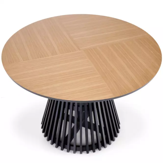 Asztal Miyaki 120 Mdf/Faipari – Tölgy Természetes/Fekete,3