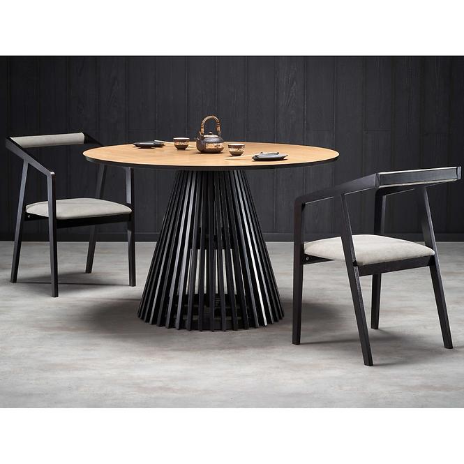 Asztal Miyaki 120 Mdf/Faipari – Tölgy Természetes/Fekete