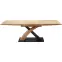 Asztal Sandor 3 160/220 Mdf/Acél – Tölgy Aranysárga/Fekete,2