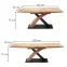 Asztal Sandor 3 160/220 Mdf/Acél – Tölgy Aranysárga/Fekete,3