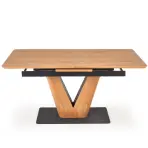 Asztal Umberto 160/200 Mdf/Acél – Tölgy Természetes/Fekete
