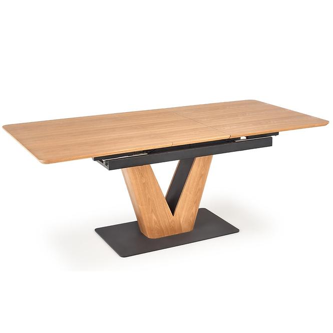 Asztal Umberto 160/200 Mdf/Acél – Tölgy Természetes/Fekete,3