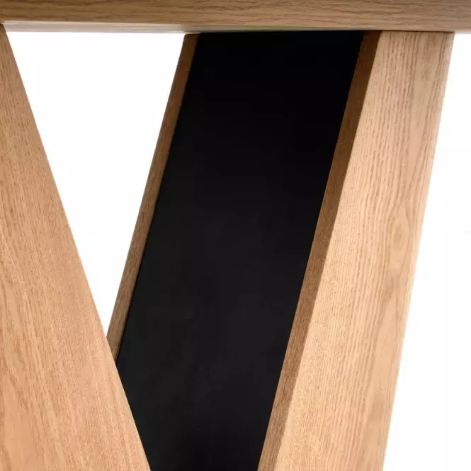 Asztal Umberto 160/200 Mdf/Acél – Tölgy Természetes/Fekete