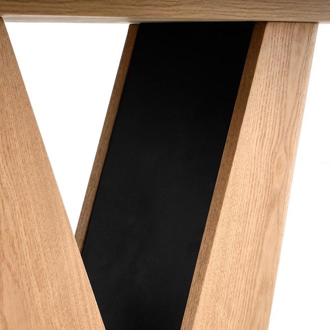 Asztal Umberto 160/200 Mdf/Acél – Tölgy Természetes/Fekete