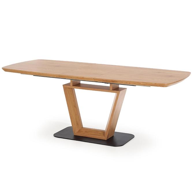 Kinyitható asztalok  Blacky 160/220x90cm Mdf/Acél – Tölgy Aranysárga/Fekete