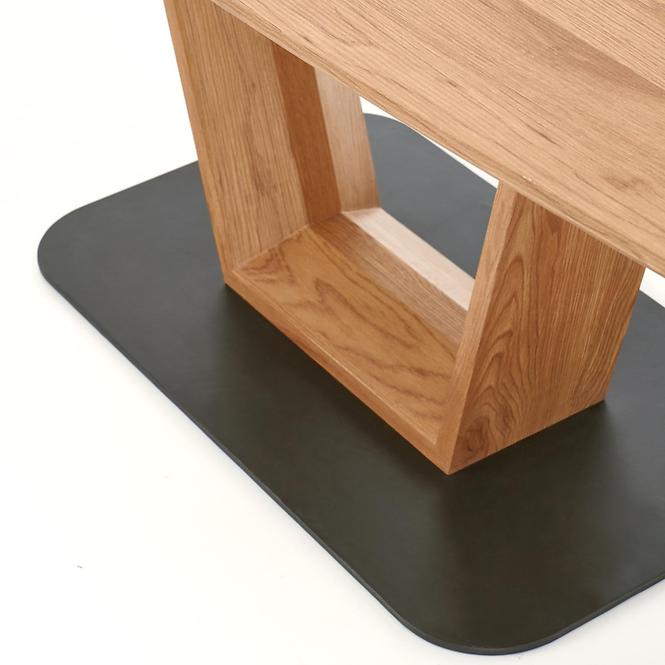 Kinyitható asztalok  Blacky 160/220x90cm Mdf/Acél – Tölgy Aranysárga/Fekete
