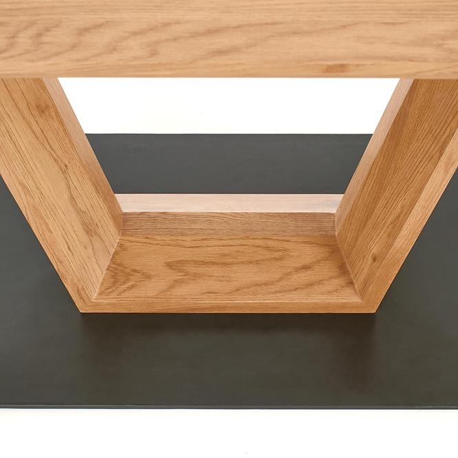 Kinyitható asztalok  Blacky 160/220x90cm Mdf/Acél – Tölgy Aranysárga/Fekete