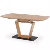 Kinyitható asztalok  Blacky 2 160/220x90cm Mdf/Acél – Tölgy Természetes/Fekete