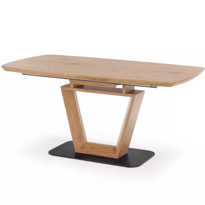 Kinyitható asztalok  Blacky 2 160/220x90cm Mdf/Acél – Tölgy Természetes/Fekete