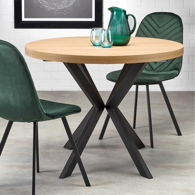 Asztal Peroni 100/250 Płyta/Acél – Tölgy Aranysárga/Fekete,10