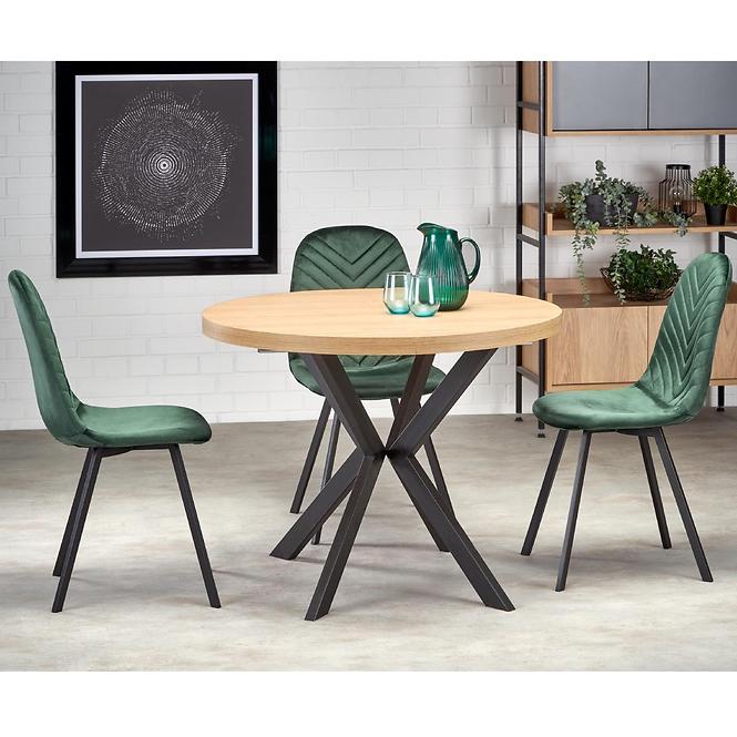 Asztal Peroni 100/250 Płyta/Acél – Tölgy Aranysárga/Fekete,7