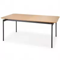 Asztal Smart 170/250 Mdf/Acél – Tölgy Természetes/Fekete