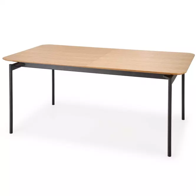 Asztal Smart 170/250 Mdf/Acél – Tölgy Természetes/Fekete