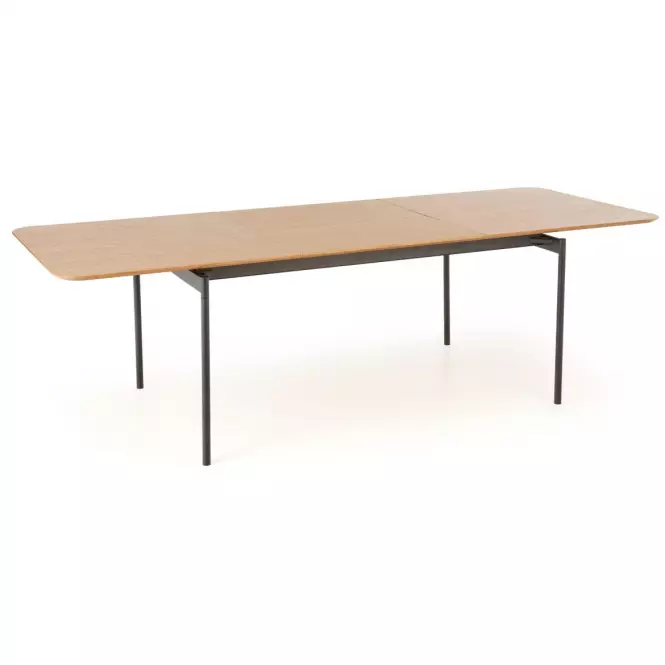 Asztal Smart 170/250 Mdf/Acél – Tölgy Természetes/Fekete
