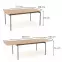 Asztal Smart 170/250 Mdf/Acél – Tölgy Természetes/Fekete,6