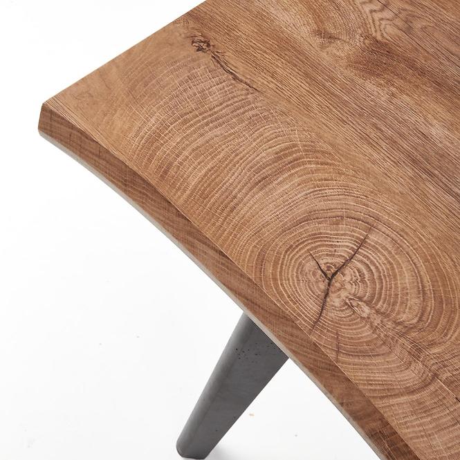 Kinyitható asztalok  Dickson 120/180x80cm Mdf/Faipari – Tölgy Természetes/Fekete