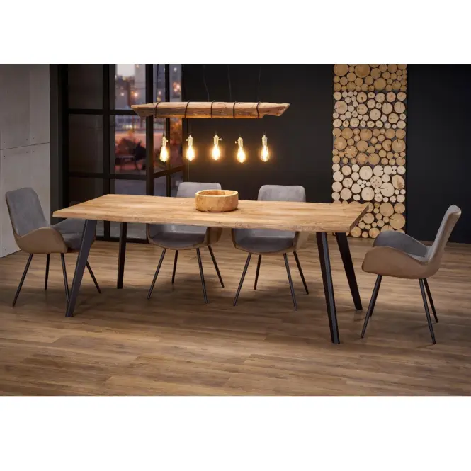 Kinyitható asztalok  Dickson 120/180x80cm Mdf/Faipari – Tölgy Természetes/Fekete,17