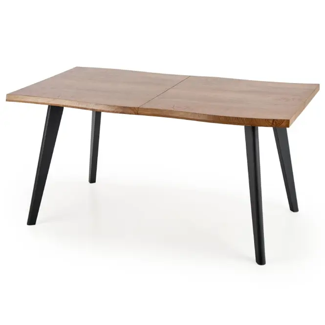 Kinyitható asztalok  Dickson 120/180x80cm Mdf/Faipari – Tölgy Természetes/Fekete,3
