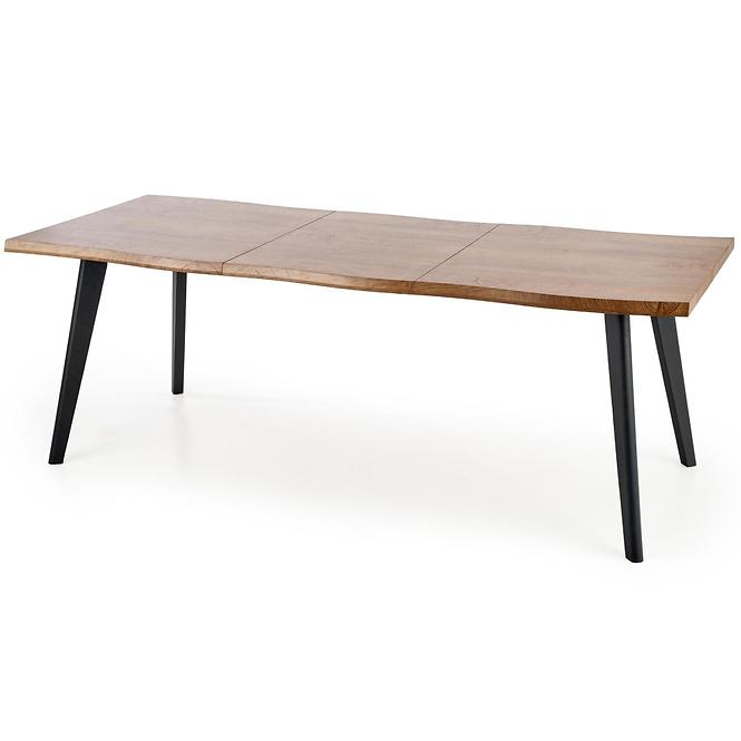 Kinyitható asztalok  Dickson 120/180x80cm Mdf/Faipari – Tölgy Természetes/Fekete