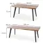 Kinyitható asztalok  Dickson 120/180x80cm Mdf/Faipari – Tölgy Természetes/Fekete,6