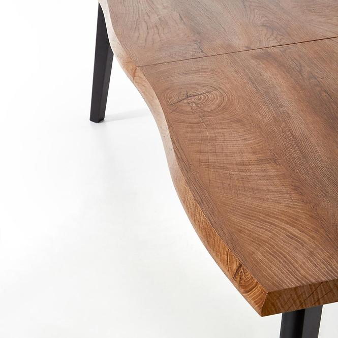 Kinyitható asztalok  Dickson 120/180x80cm Mdf/Faipari – Tölgy Természetes/Fekete