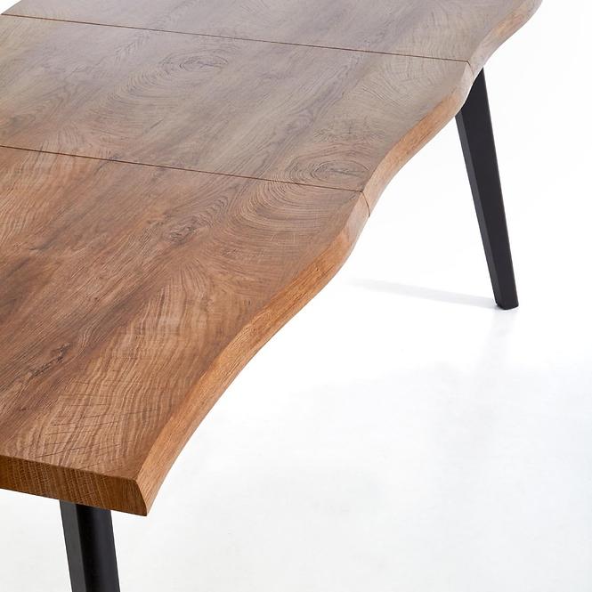 Kinyitható asztalok  Dickson 120/180x80cm Mdf/Faipari – Tölgy Természetes/Fekete