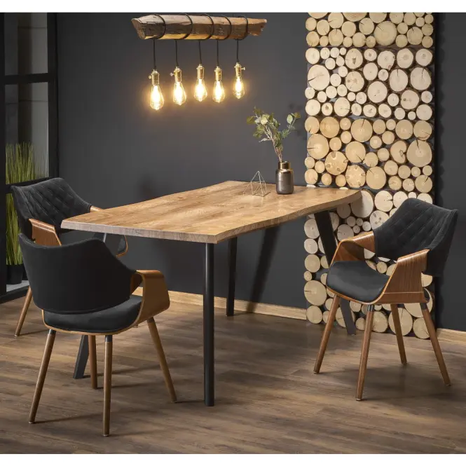Kinyitható asztalok  Dickson 150/210x90cm Mdf/Faipari – Tölgy Természetes/Fekete,17