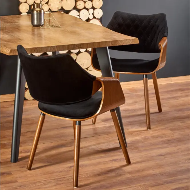 Kinyitható asztalok  Dickson 150/210x90cm Mdf/Faipari – Tölgy Természetes/Fekete,18