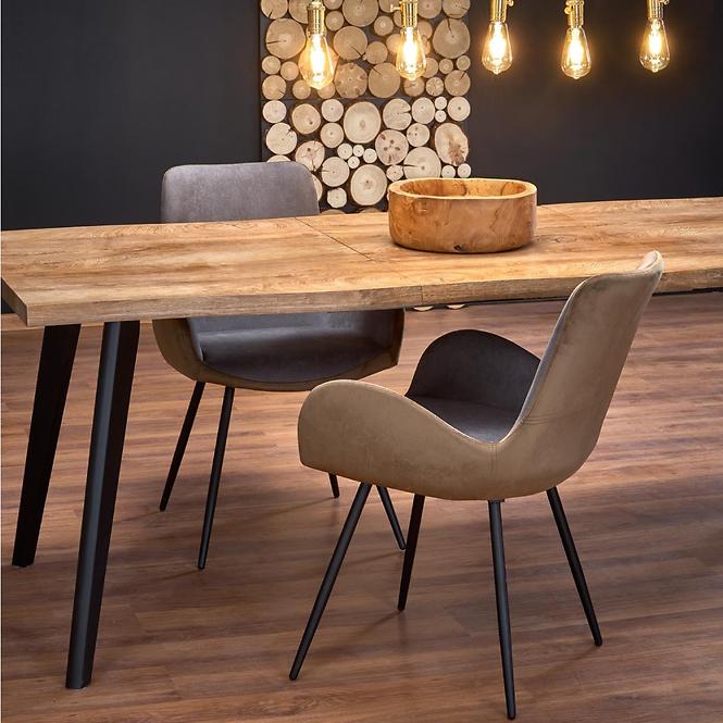 Kinyitható asztalok  Dickson 150/210x90cm Mdf/Faipari – Tölgy Természetes/Fekete