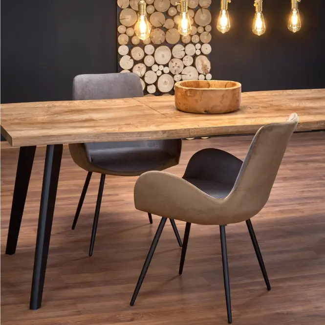Kinyitható asztalok  Dickson 150/210x90cm Mdf/Faipari – Tölgy Természetes/Fekete,21