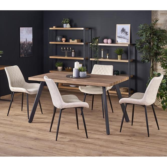 Kinyitható asztalok  Berlin 140/180x85cm Mdf/Acél – Dió Édesem/Fekete