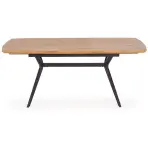 Kinyitható asztalok  Gustavo 140/180x80cm Mdf/Acél – Tölgy Aranysárga/Fekete