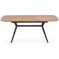 Kinyitható asztalok  Gustavo 140/180x80cm Mdf/Acél – Tölgy Aranysárga/Fekete
