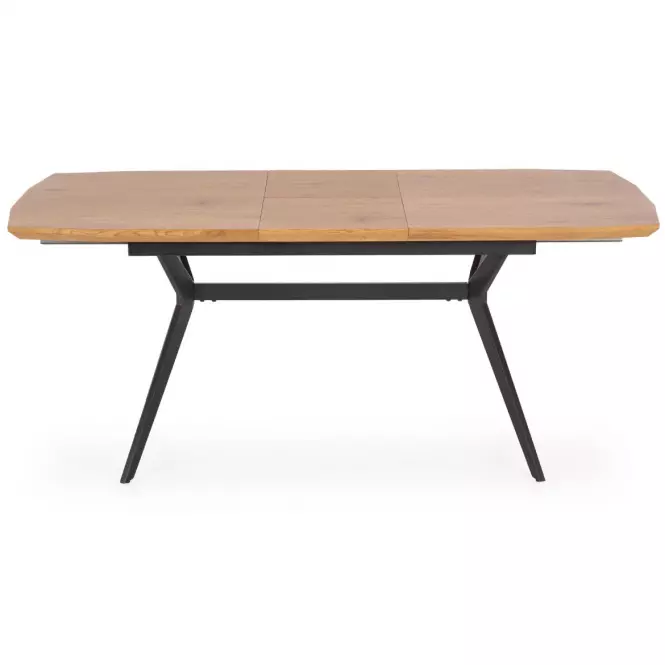 Kinyitható asztalok  Gustavo 140/180x80cm Mdf/Acél – Tölgy Aranysárga/Fekete