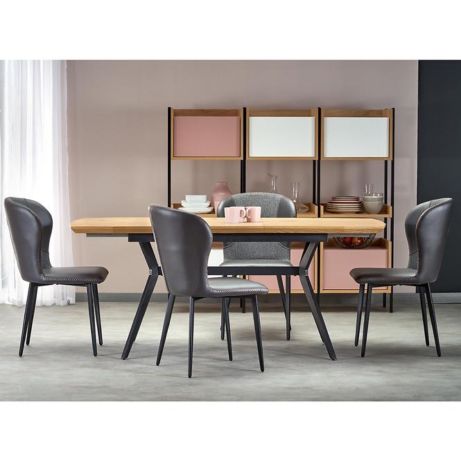 Kinyitható asztalok  Gustavo 140/180x80cm Mdf/Acél – Tölgy Aranysárga/Fekete,14