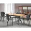 Kinyitható asztalok  Gustavo 140/180x80cm Mdf/Acél – Tölgy Aranysárga/Fekete,18