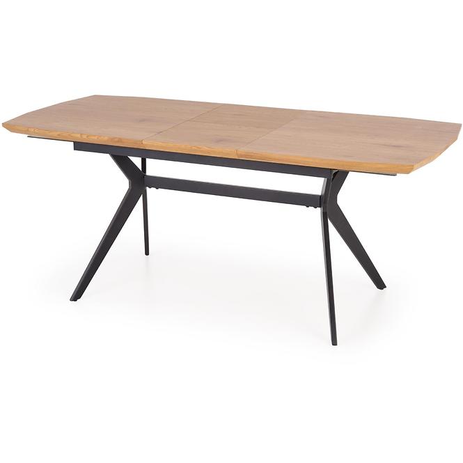 Kinyitható asztalok  Gustavo 140/180x80cm Mdf/Acél – Tölgy Aranysárga/Fekete,2