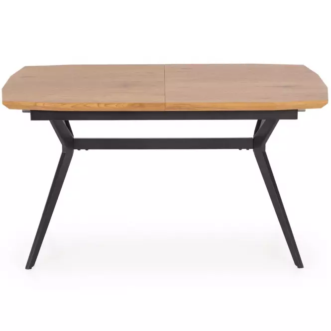 Kinyitható asztalok  Gustavo 140/180x80cm Mdf/Acél – Tölgy Aranysárga/Fekete