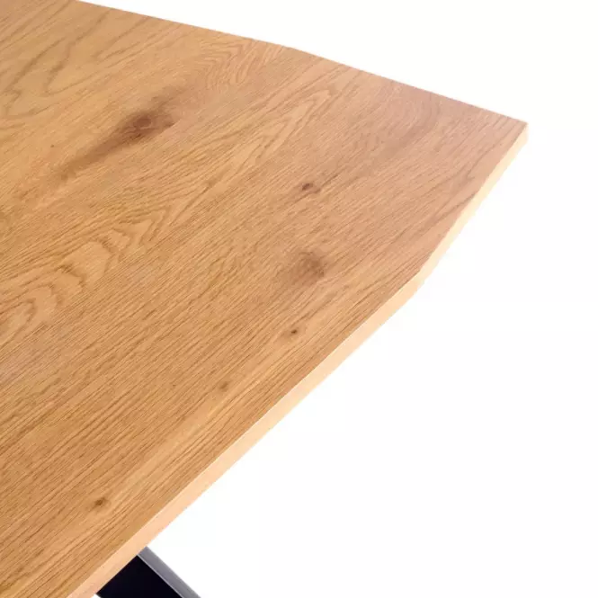Kinyitható asztalok  Gustavo 140/180x80cm Mdf/Acél – Tölgy Aranysárga/Fekete